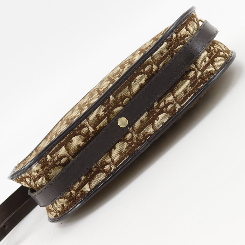 Dior Trotter CD Logo Vintage Canvas Brown Shoulder — view 5