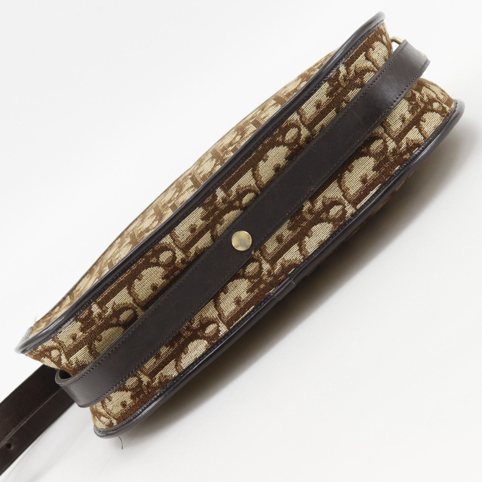 Dior Trotter CD Logo Vintage Canvas Brown Shoulder — view 5