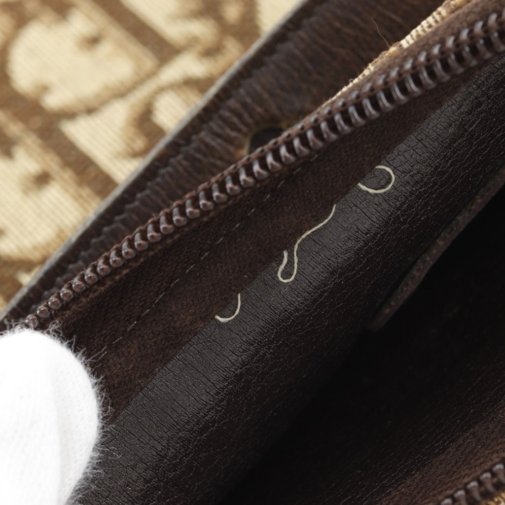 Dior Trotter CD Logo Vintage Canvas Brown Shoulder — view 7