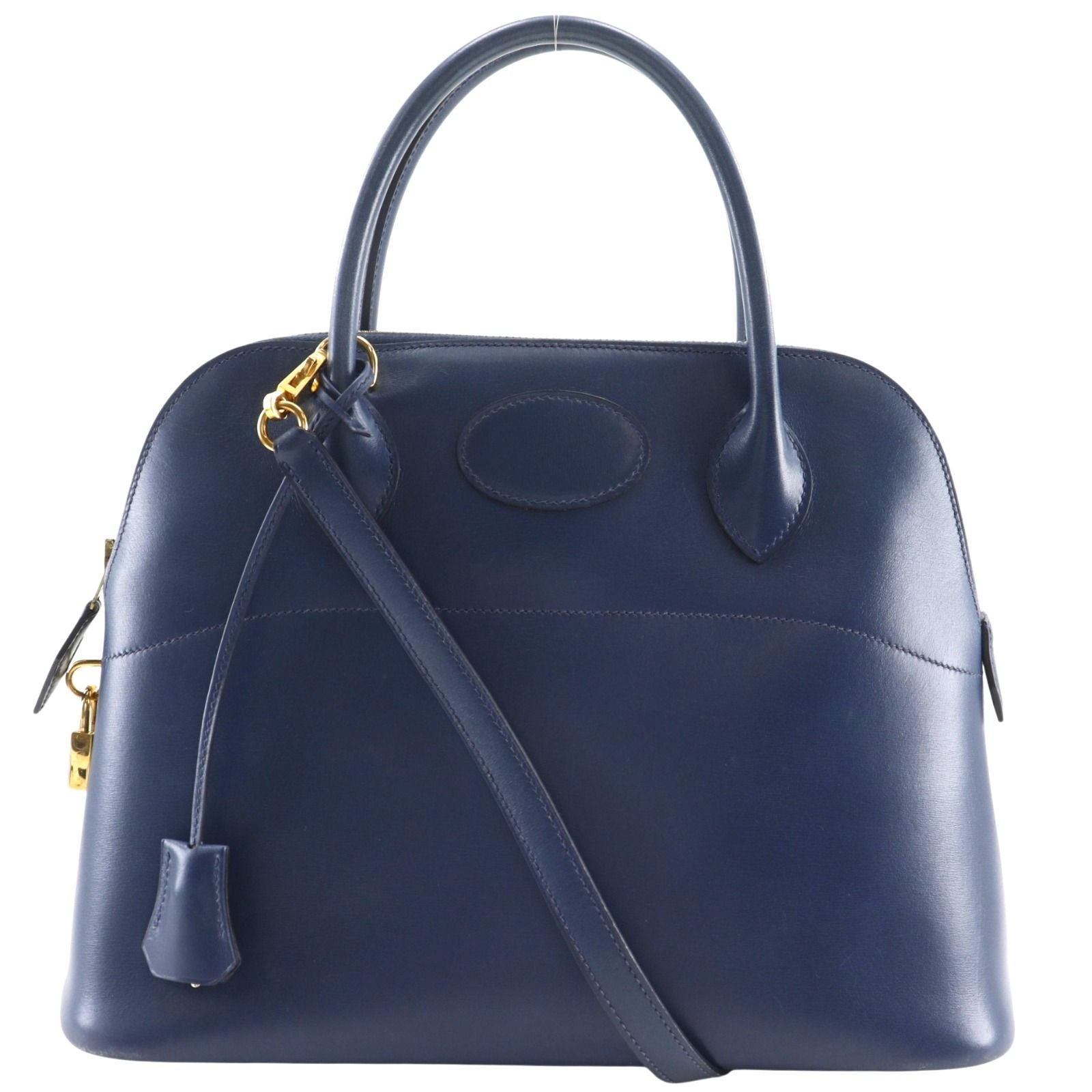 Hermes Bolide 31 2-Way Shoulder Votadelact Blue Marine Gold B Handbag