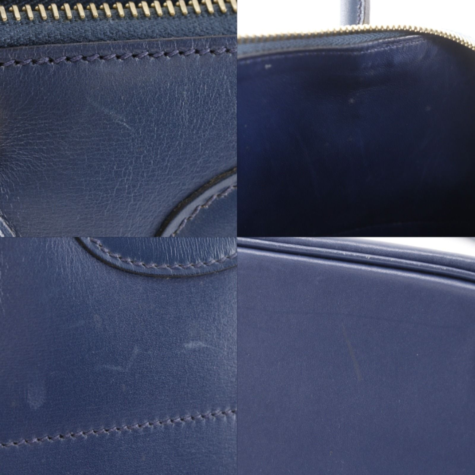 Hermes Bolide 31 2-Way Shoulder Votadelact Blue Marine Gold B Handbag — view 9
