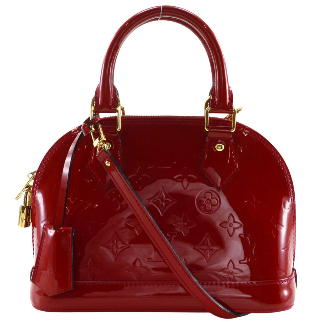 Louis Vuitton Alma BB 2-Way Shoulder Monogram Vernis Pomme D'amour Red Handbag
