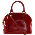 Louis Vuitton Alma BB 2-Way Shoulder Monogram Vernis Pomme D'amour Red Handbag