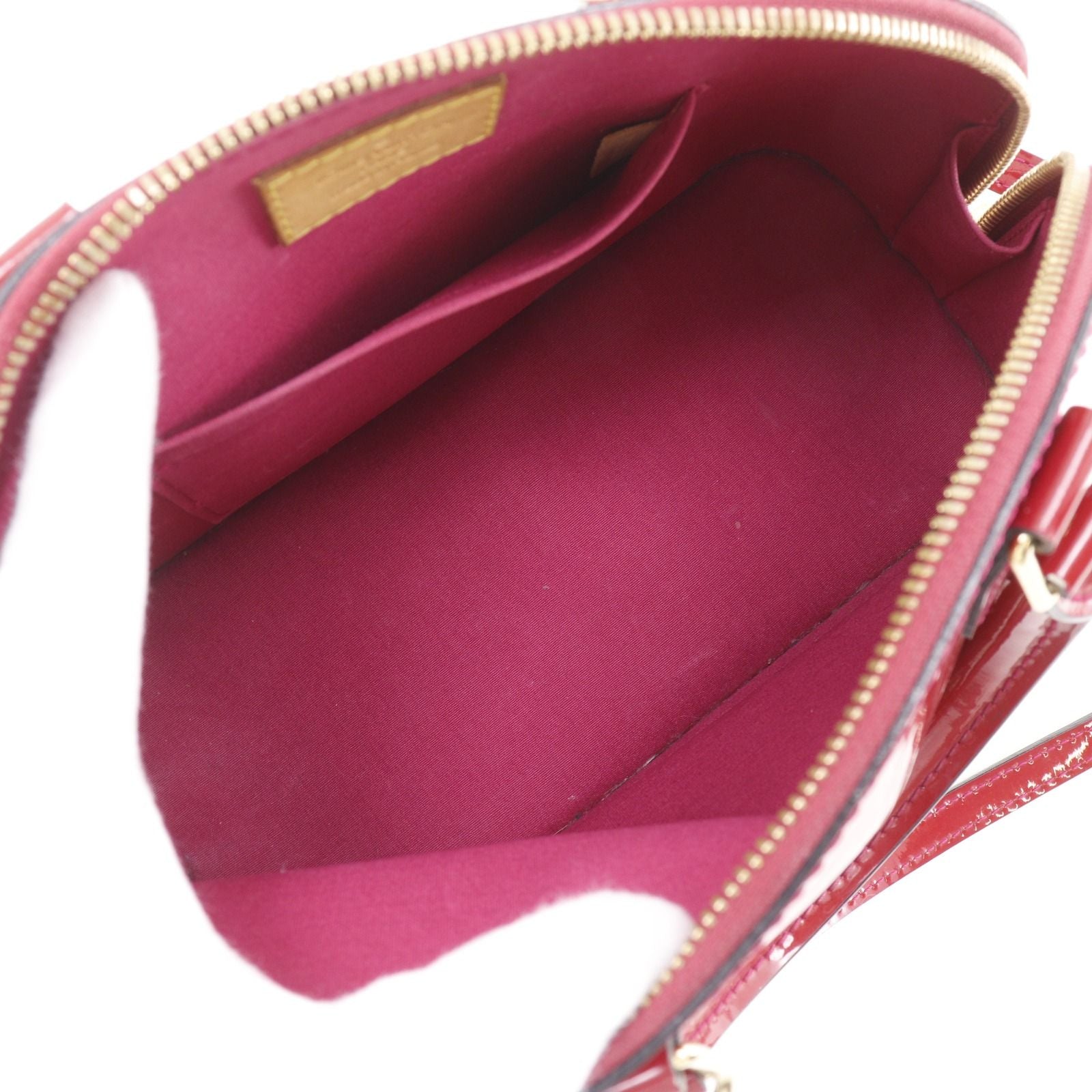 Louis Vuitton Alma BB 2-Way Shoulder Monogram Vernis Pomme D'amour Red Handbag — view 6