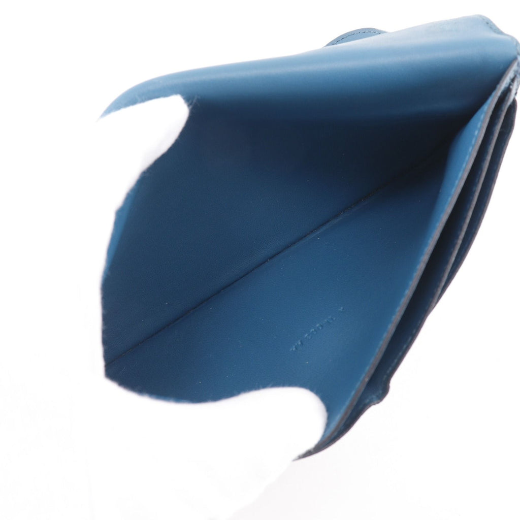 Hermes Dogon Long Taurillon Clemence Blue Wallet — view 6