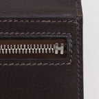 Hermes Bearn Souffle Box Calf Brown Silver Wallet — view 9