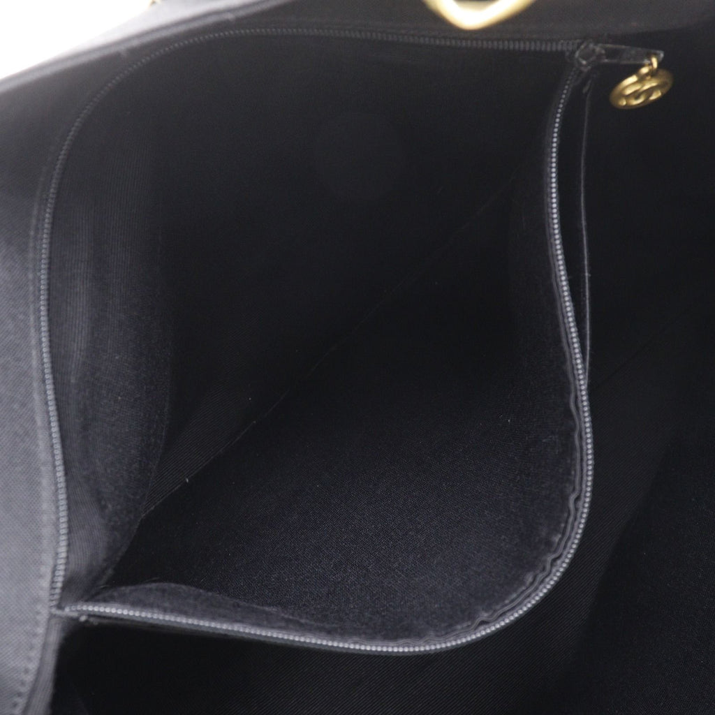 Chanel CC Logo Chain Tote Nylon Black — view 8