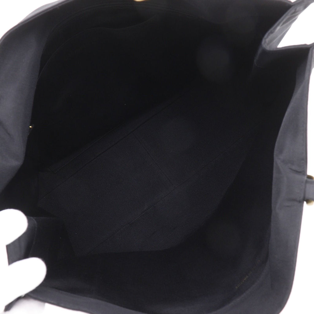 Chanel CC Logo Chain Tote Nylon Black — view 6