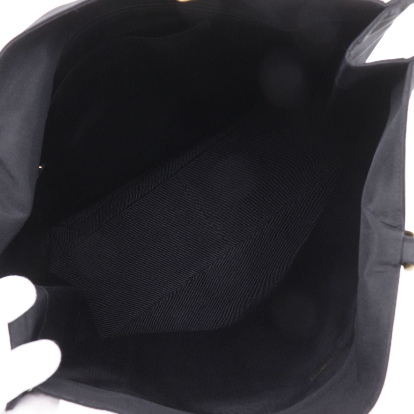 Chanel CC Logo Chain Tote Nylon Black — view 6