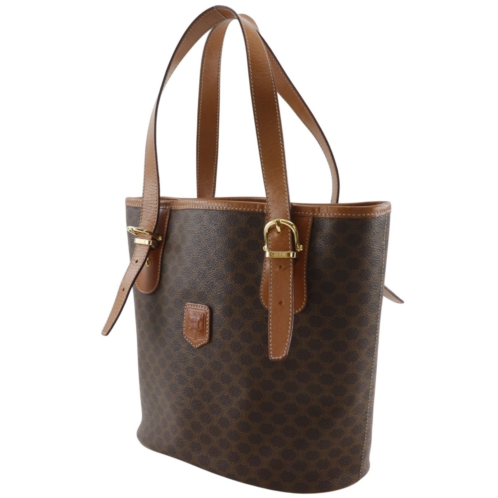 Celine Macadam Bucket Vintage Brown Tote — view 2