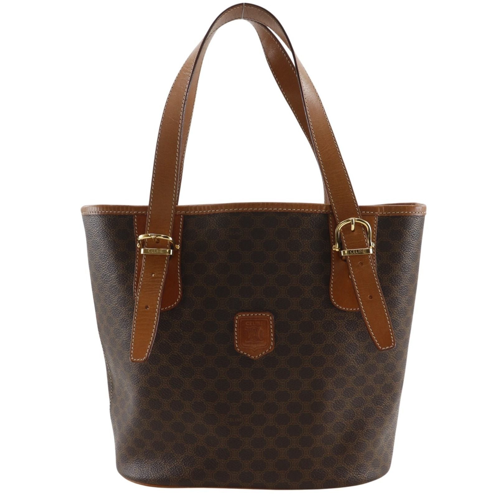 Celine Macadam Bucket Vintage Brown Tote