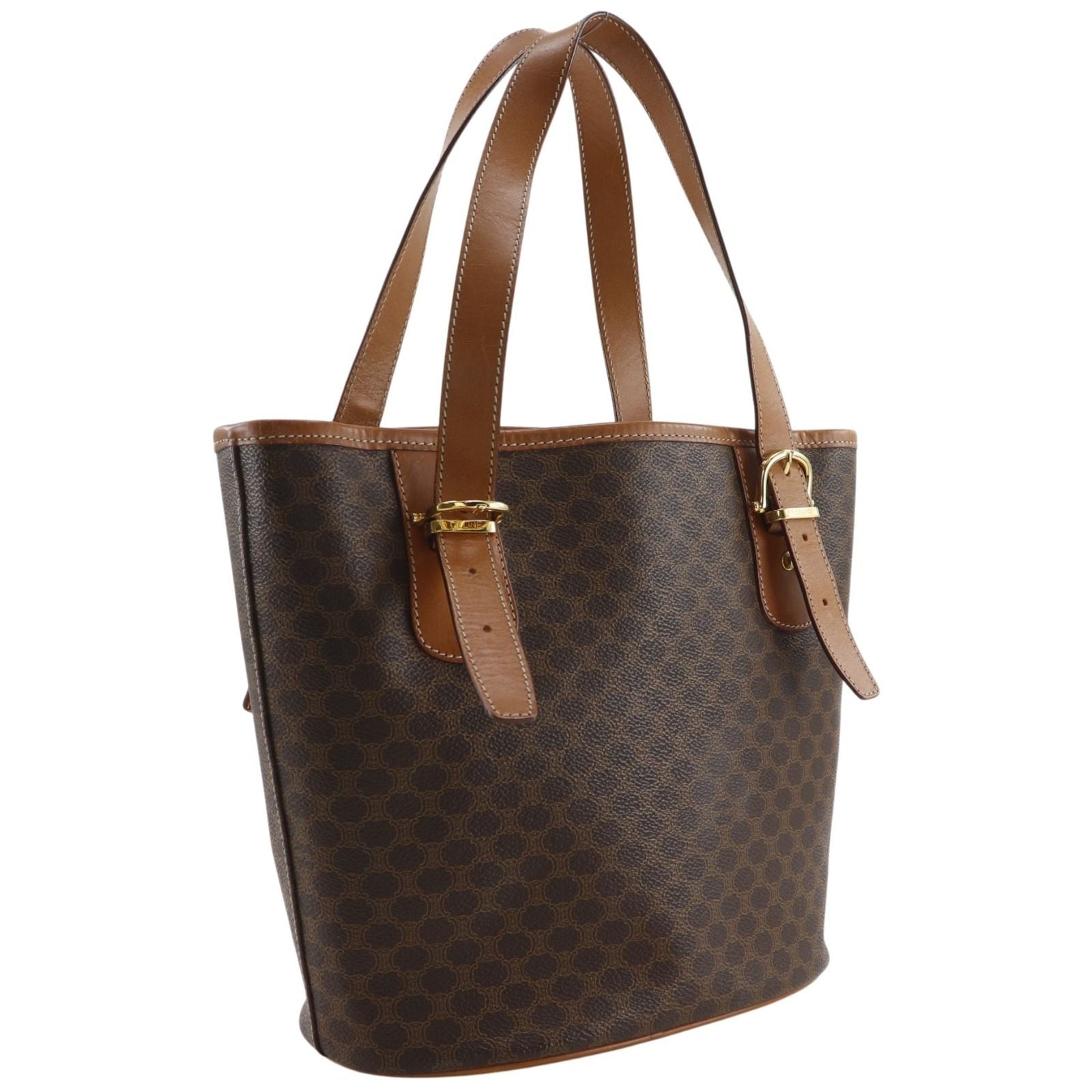 Celine Macadam Bucket Vintage Brown Tote — view 3