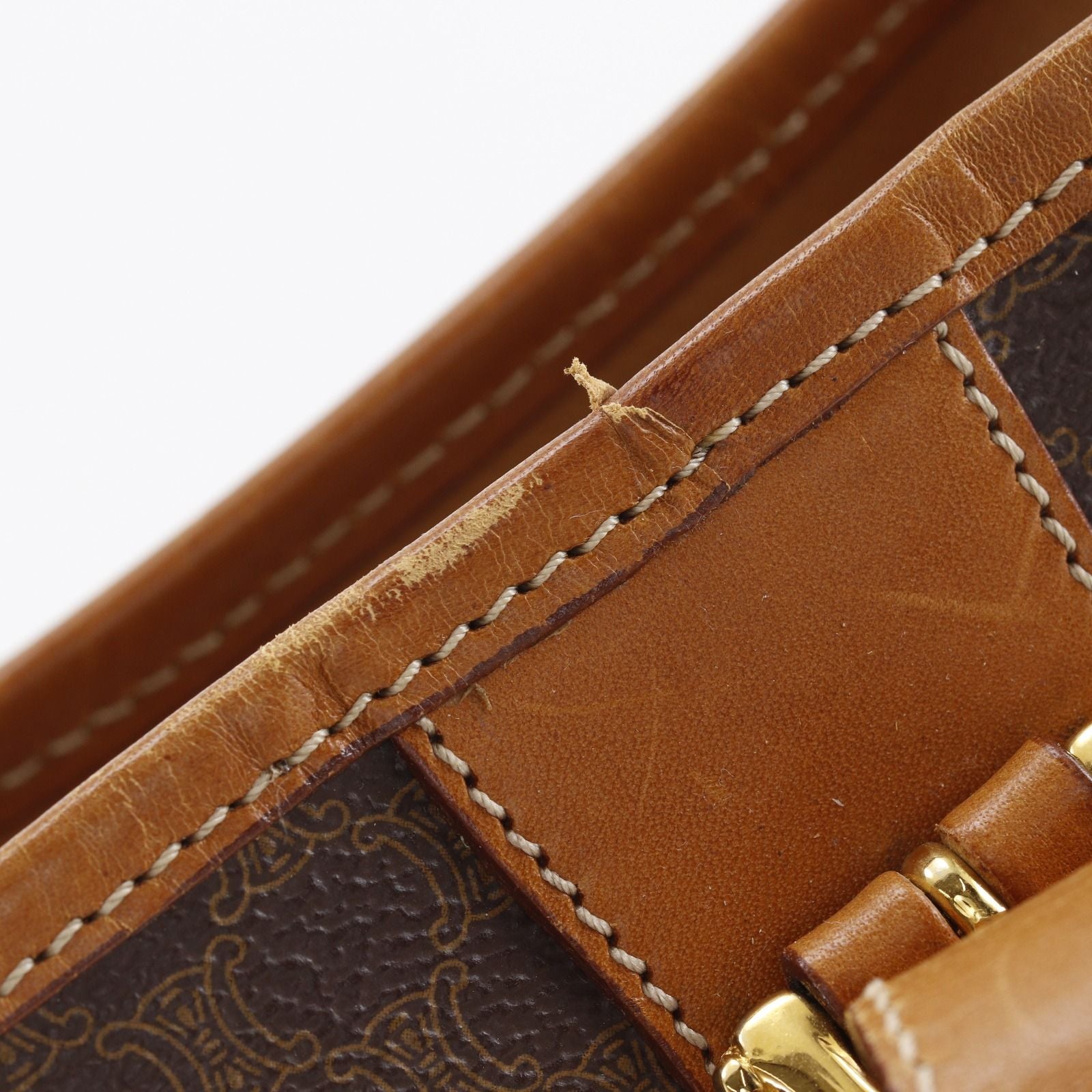 Celine Macadam Bucket Vintage Brown Tote — view 9