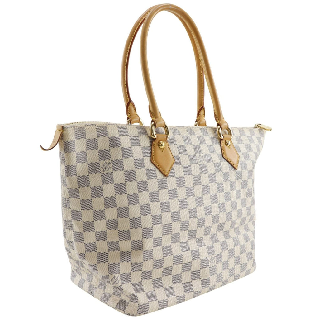 Louis Vuitton Saleya MM Damier Azur Canvas White Handbag — view 3