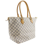 Louis Vuitton Saleya MM Damier Azur Canvas White Handbag — view 3