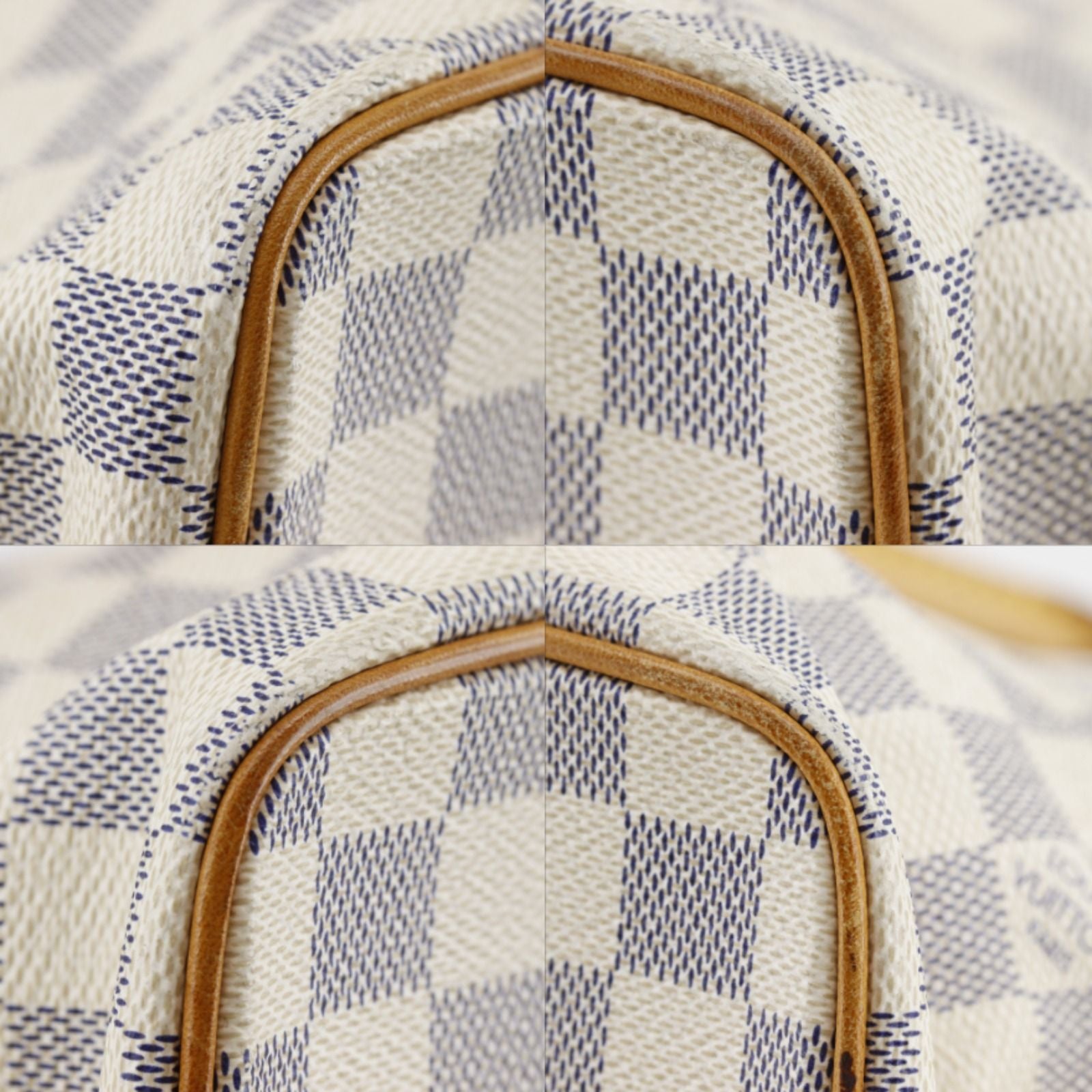 Louis Vuitton Saleya MM Damier Azur Canvas White Handbag — view 4