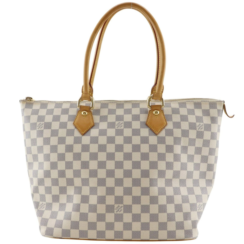 Louis Vuitton Saleya MM Damier Azur Canvas White Handbag