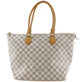 Louis Vuitton Saleya MM Damier Azur Canvas White Handbag