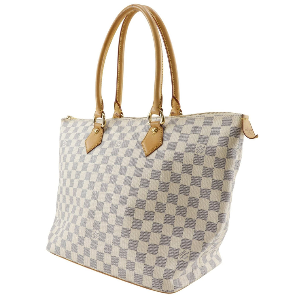 Louis Vuitton Saleya MM Damier Azur Canvas White Handbag — view 2