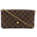 Louis Vuitton Pochette Felicie 2-Way Clutch Damier Canvas