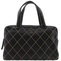 Chanel Wild Stitch CC Logo Calf Black Handbag