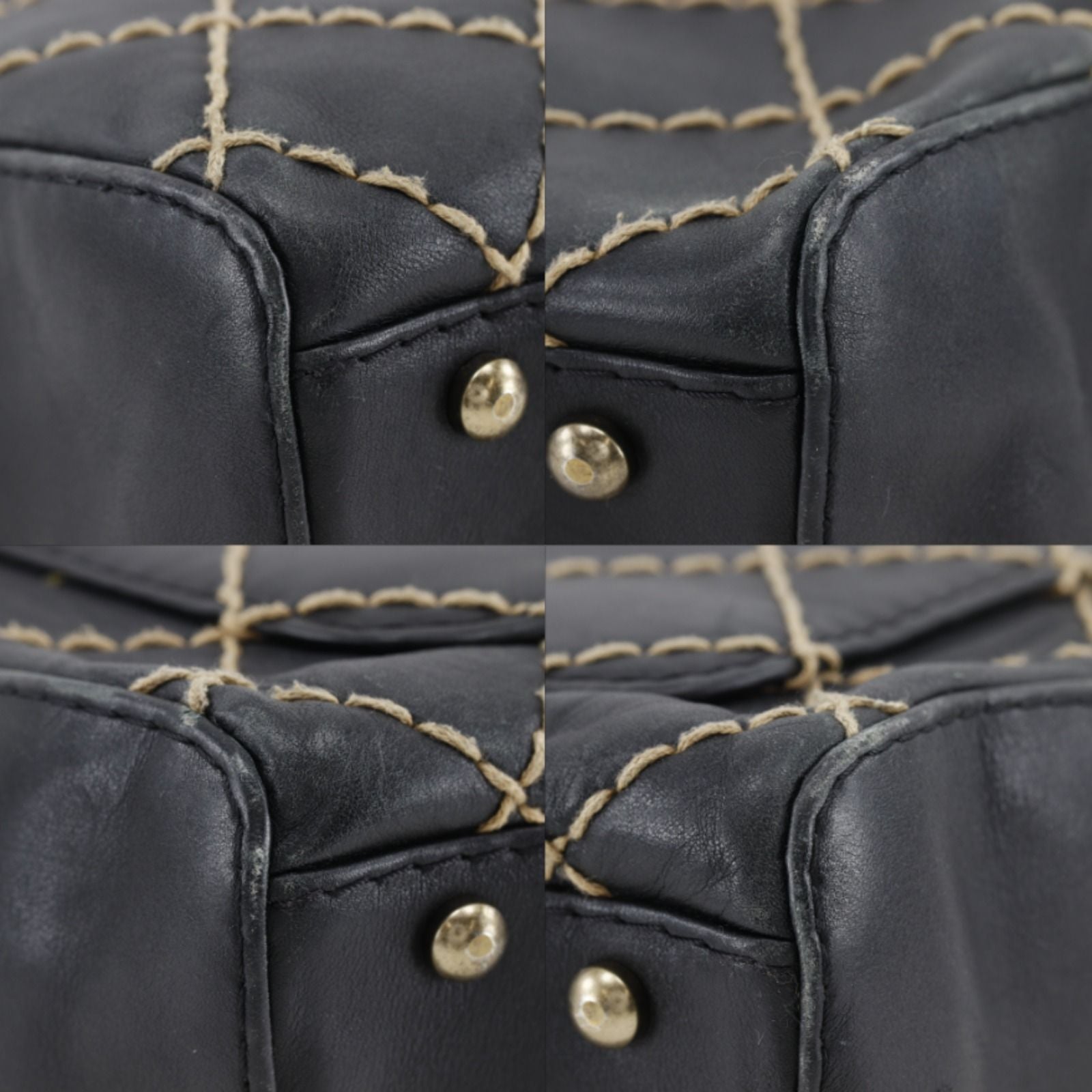 Chanel Wild Stitch CC Logo Calf Black Handbag — view 4