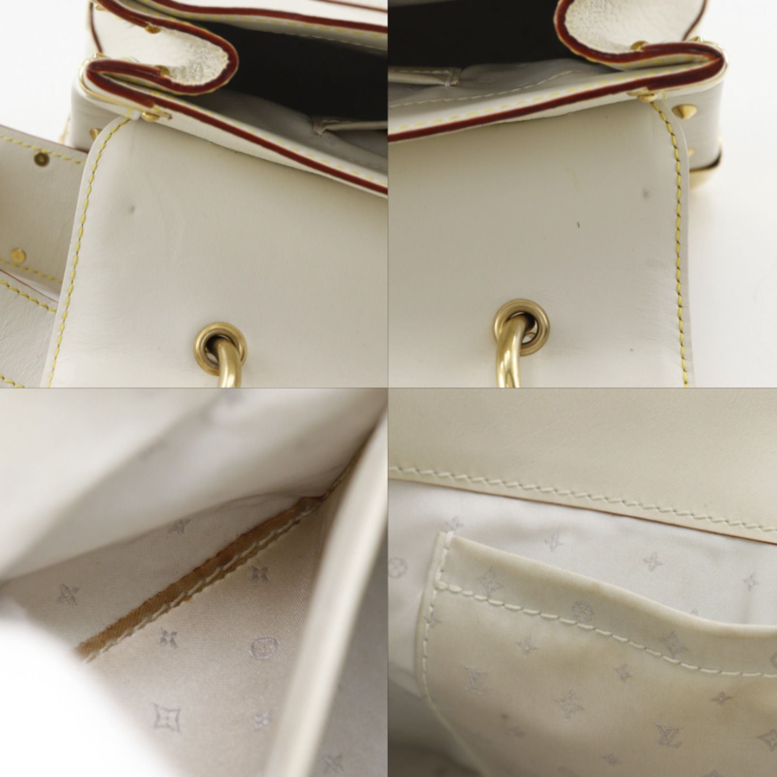 Louis Vuitton Tarentue Suhali Goat Blanc White Shoulder — view 9