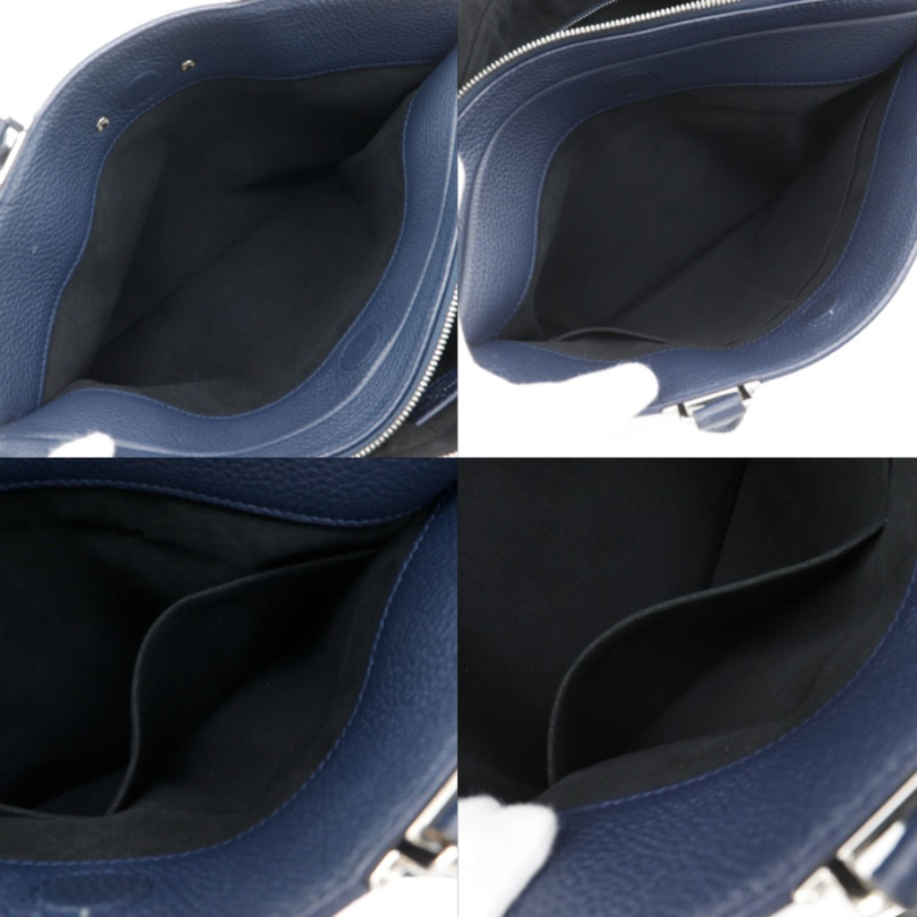 Louis Vuitton Alma Briefcase Leather Navy Blue Business — view 9