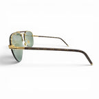 Louis Vuitton Clockwise Monogram Half Rim Sunglasses Brown Gold Eyewear — view 4