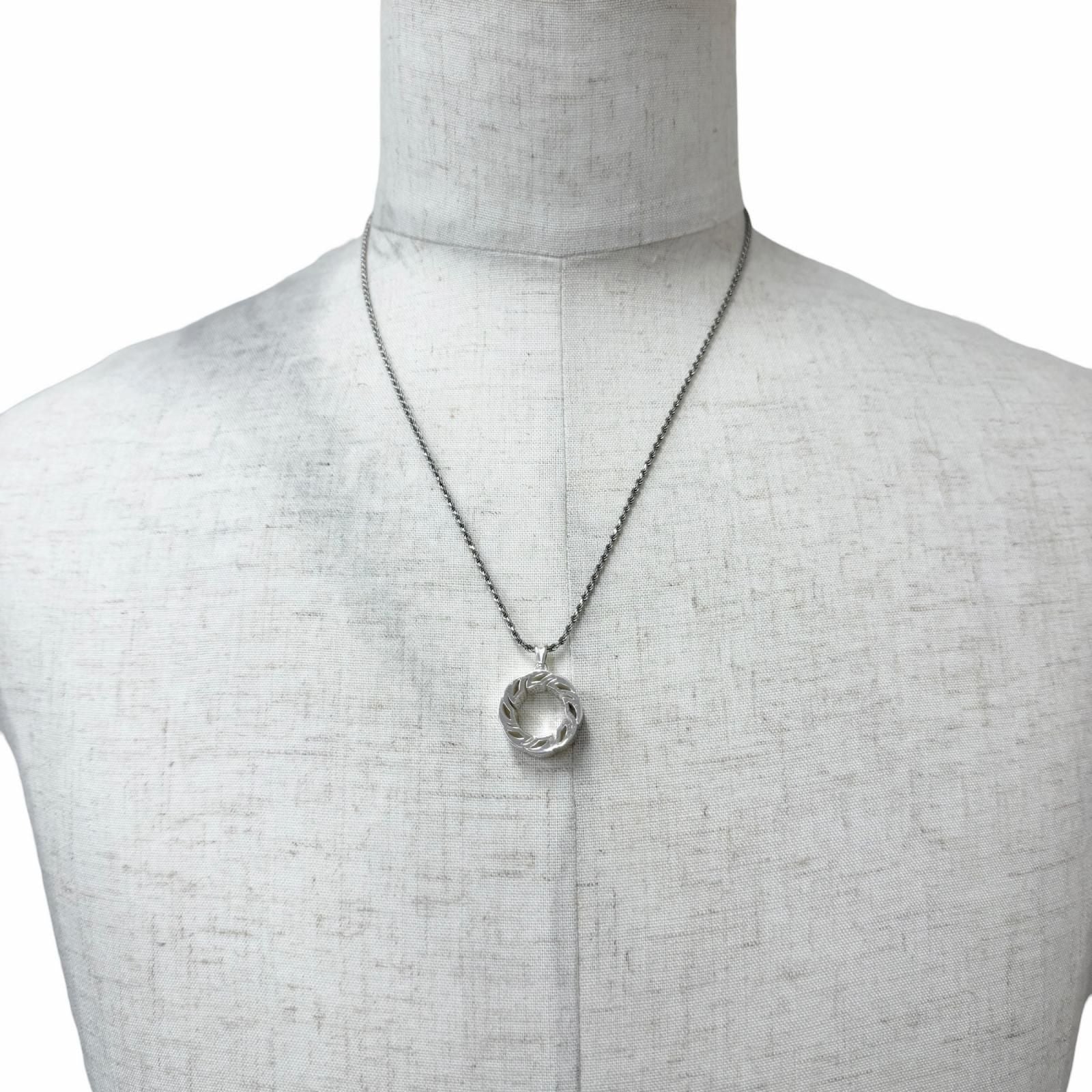Bottega Veneta Ring Motif Pendant Silver — view 3