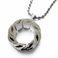 Bottega Veneta Ring Motif Pendant Silver