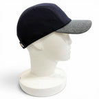 Hermes Series Button Logo Embroidery Felt Fabric Baseball Cap Hat Navy Gray 58 — view 4