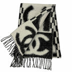 Chanel Cashmere Silk Blend CC Logo Scarf — view 3