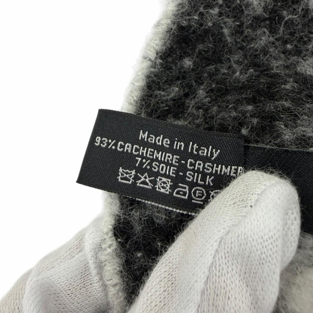 Chanel Cashmere Silk Blend CC Logo Scarf — view 9