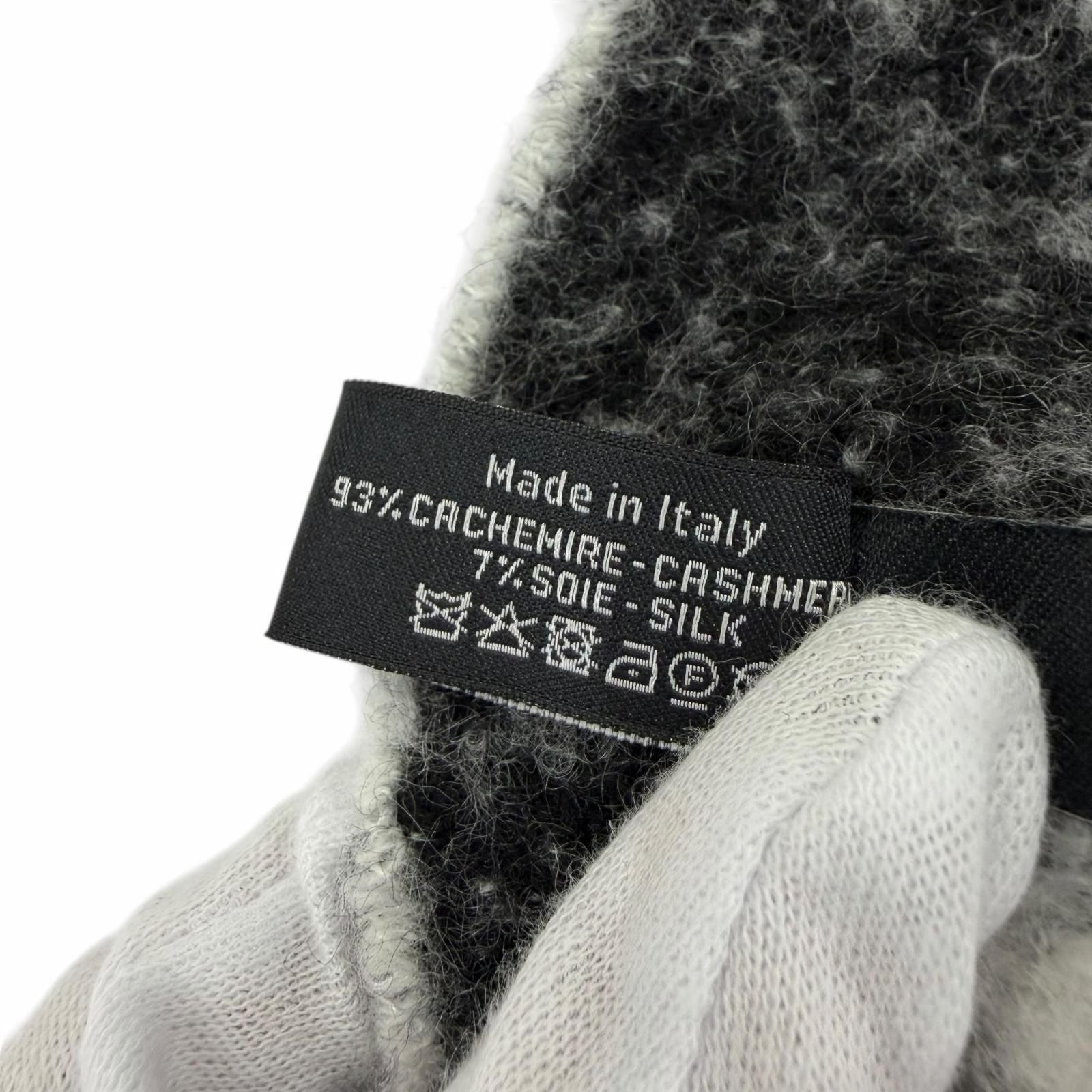 Chanel Cashmere Silk Blend CC Logo Scarf — view 9