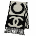 Chanel Cashmere Silk Blend CC Logo Scarf