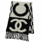 Chanel Cashmere Silk Blend CC Logo Scarf