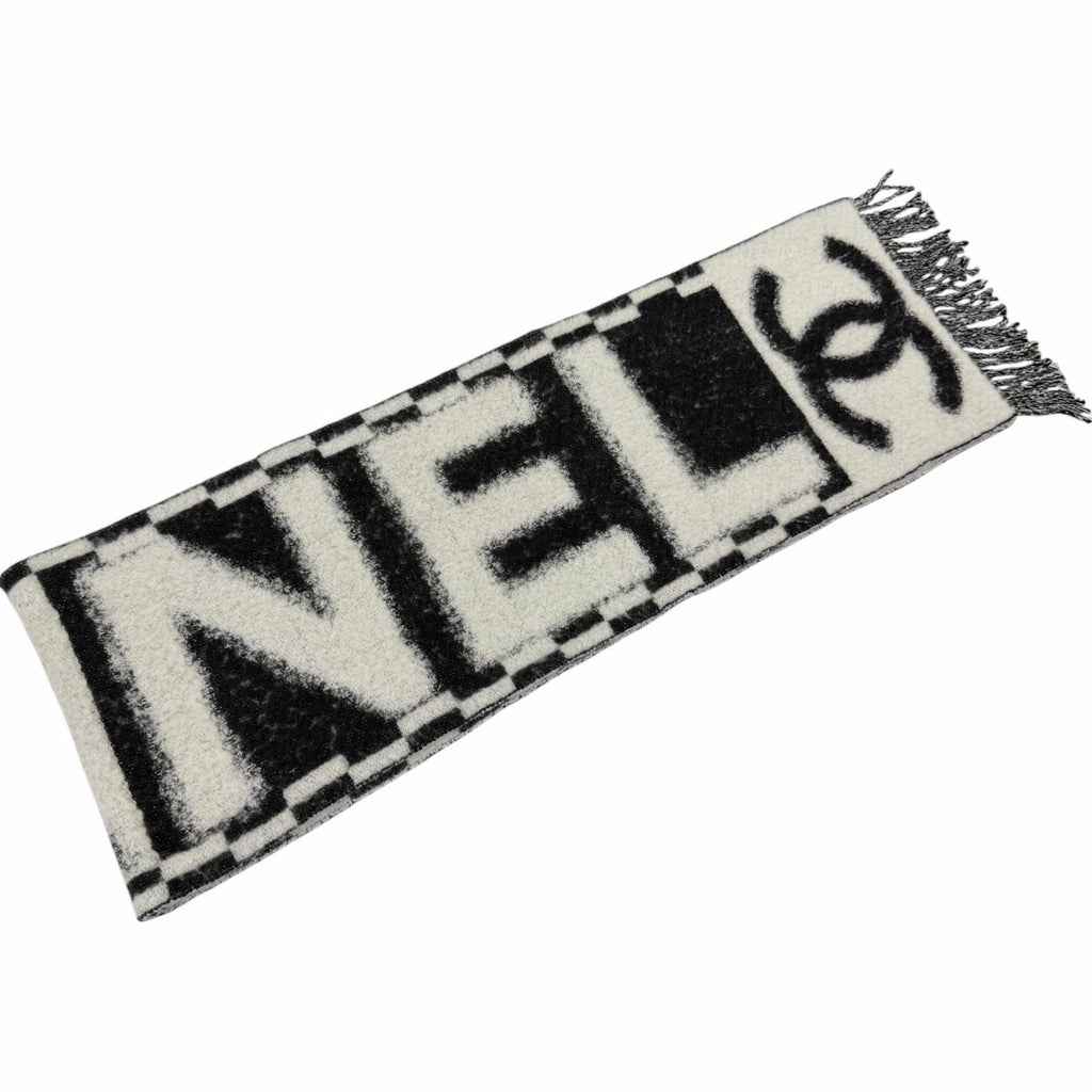 Chanel Cashmere Silk Blend CC Logo Scarf — view 5