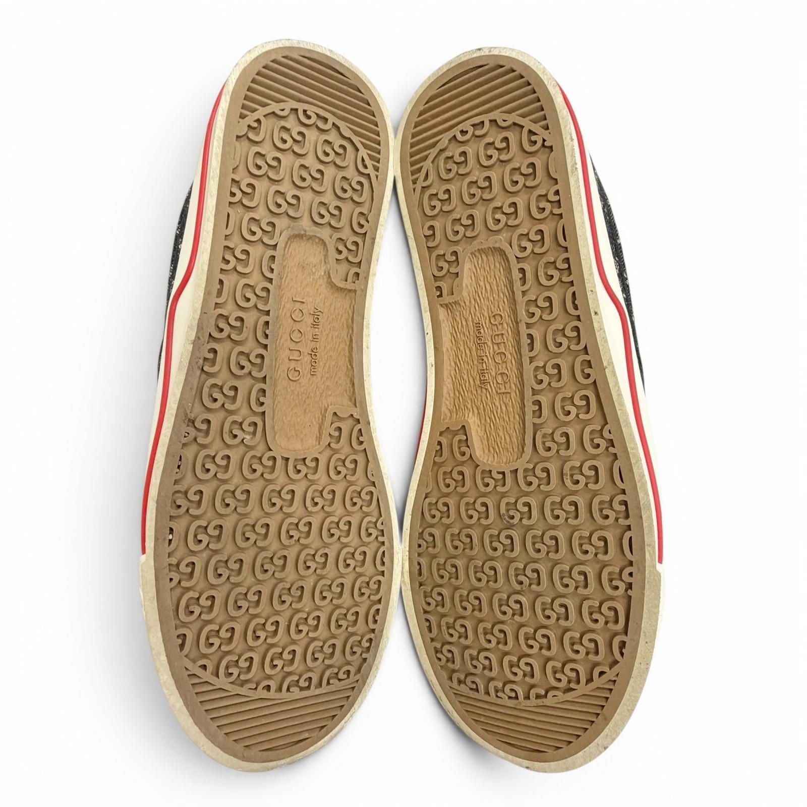 Gucci Tennis GG Canvas Slip on Sneakers Navy Beige 7.5 — view 7