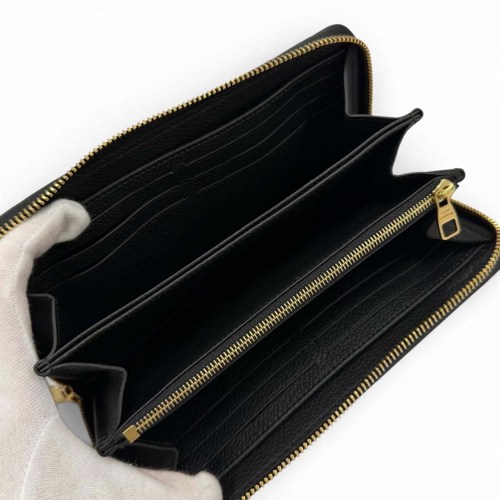 Louis Vuitton Zippy Wallet Monogram Empreinte Noir Zip Around — view 5