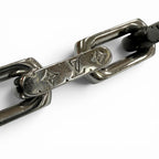 Louis Vuitton Bracelet Monogram Chain Black Silver — view 4
