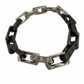 Louis Vuitton Bracelet Monogram Chain Black Silver