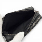 Dior Homme Leather Oblique Zip Pouch Shoulder Bag Navy — view 9
