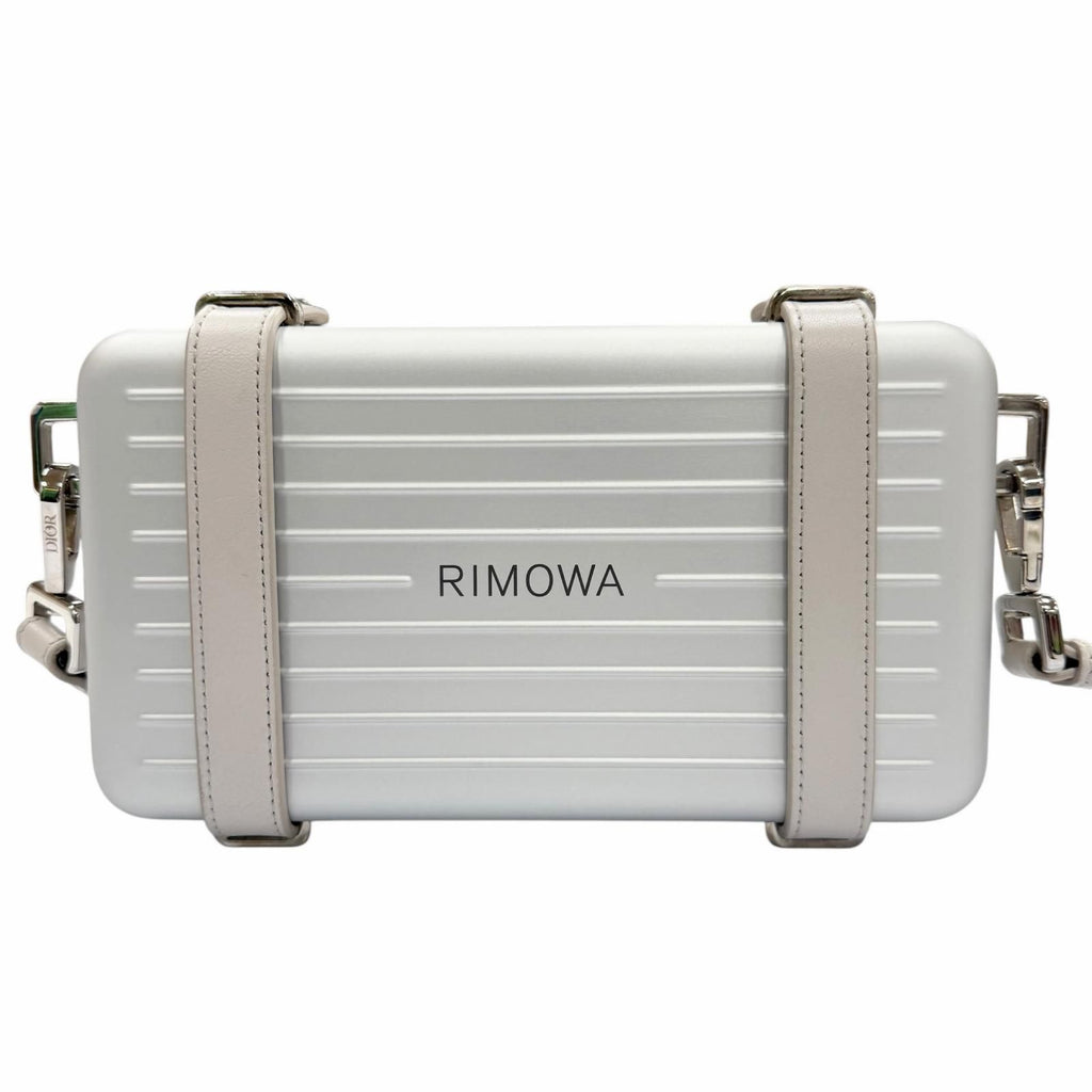 Dior Rimowa Personal Aluminum Leather Shoulder Bag Silver Gray — view 4