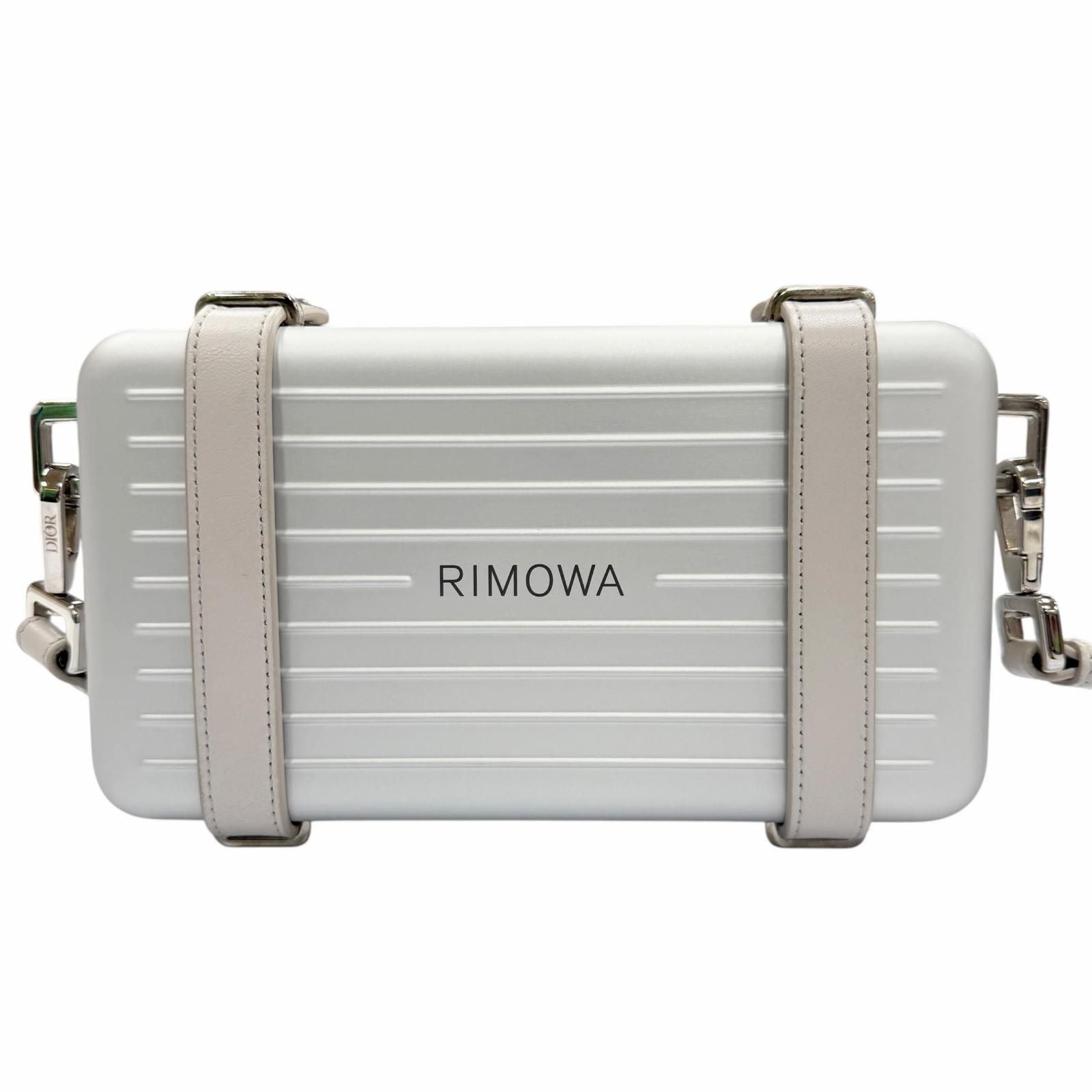 Dior Rimowa Personal Aluminum Leather Shoulder Bag Silver Gray — view 4