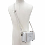 Dior Rimowa Personal Aluminum Leather Shoulder Bag Silver Gray — view 3
