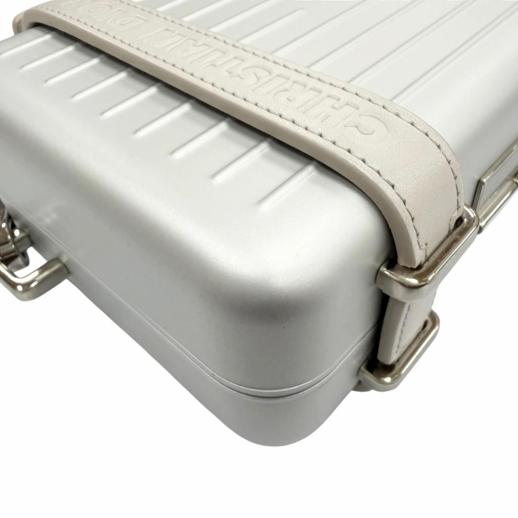 Dior Rimowa Personal Aluminum Leather Shoulder Bag Silver Gray — view 6