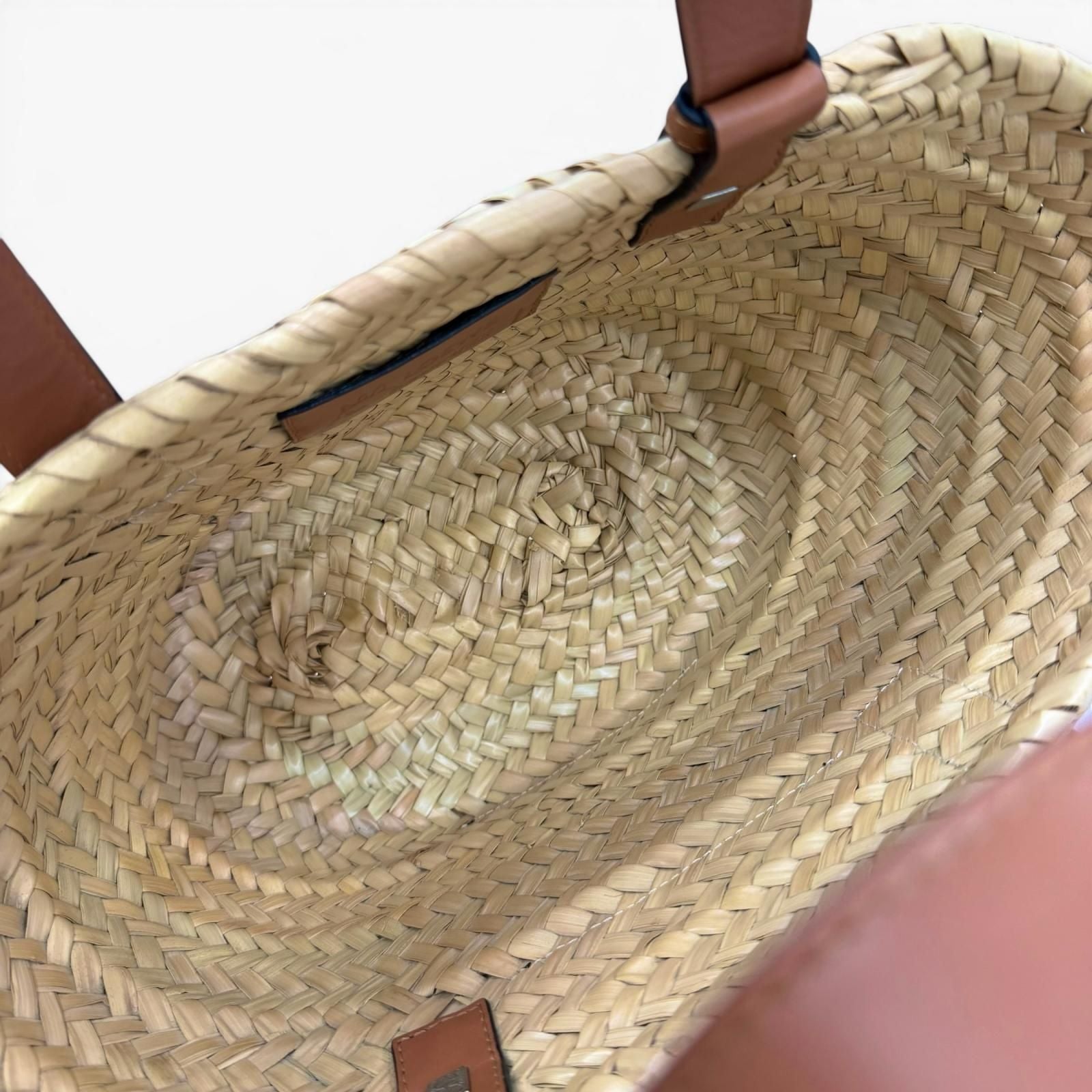 Loewe Quality Studio Ghibli Palm Leaf Leather Black Bunny Basket Small — view 4
