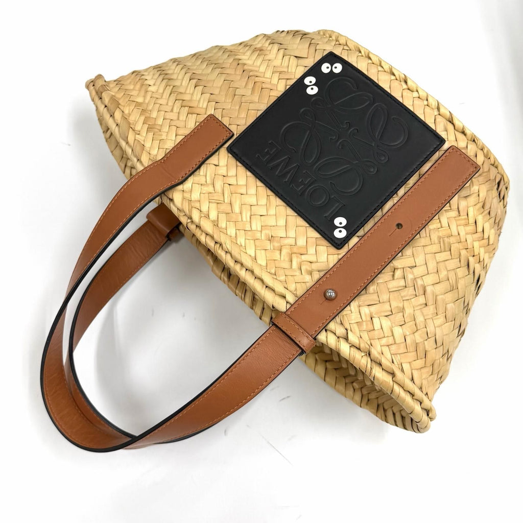 Loewe Quality Studio Ghibli Palm Leaf Leather Black Bunny Basket Small — view 7