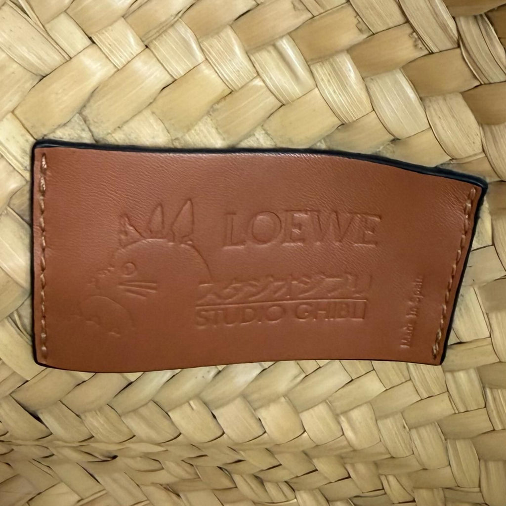 Loewe Quality Studio Ghibli Palm Leaf Leather Black Bunny Basket Small — view 9